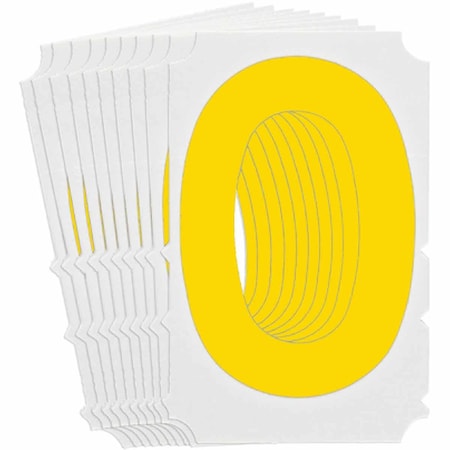 Brady Quik-Align 5150 Series Polyester 4 in Lbl Legend: O Yellow 10PK 5150P-O